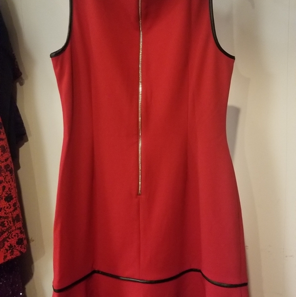 DKNY Red Sleeveless Dress Size 12 - Picture 3 of 3